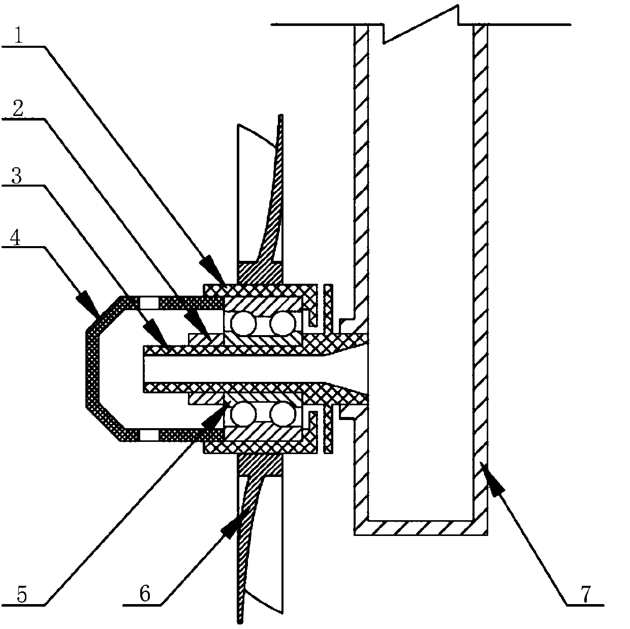 Gas-driven mechanical atomization distributor