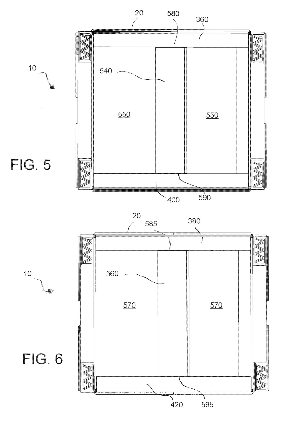 Containers with integrated support structures and methods for making and using the same