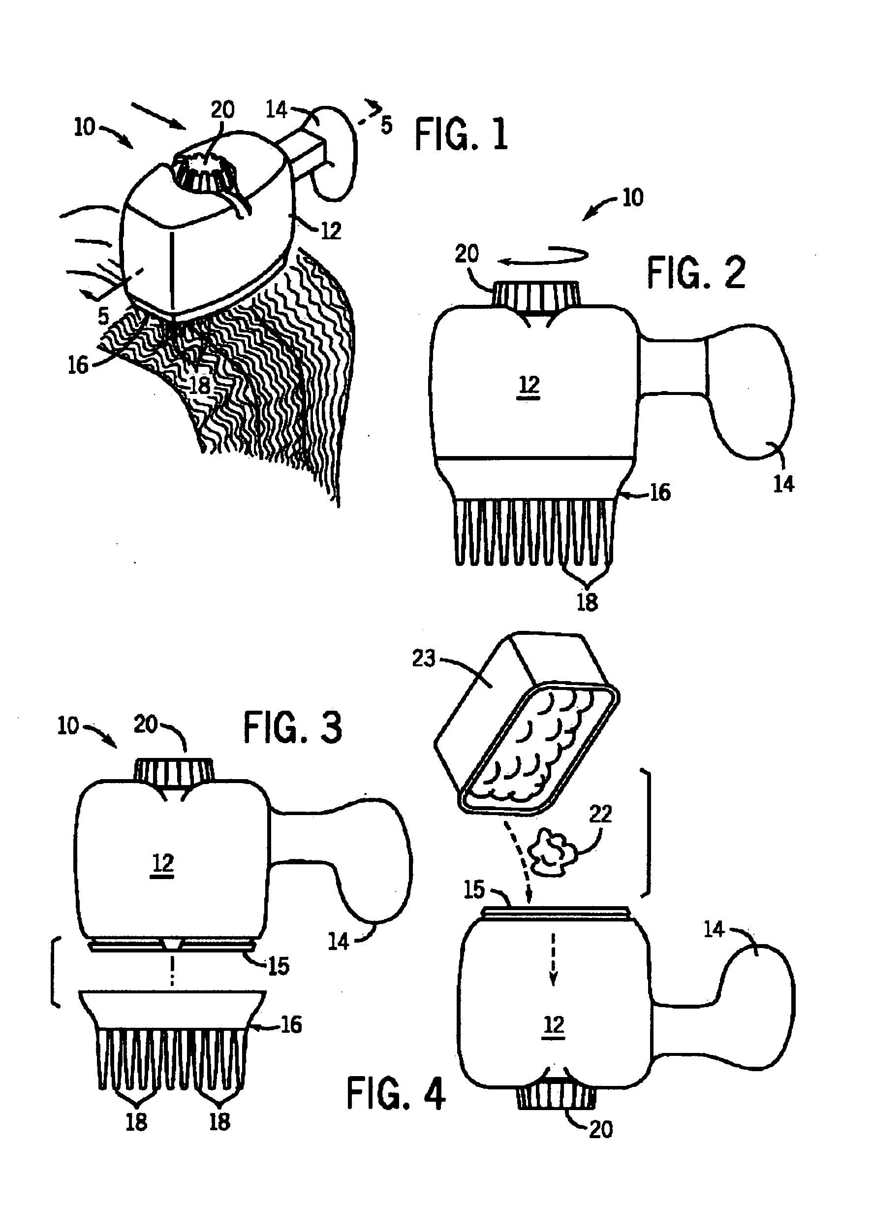 Hair treatment dispensing applicator and comb attachment