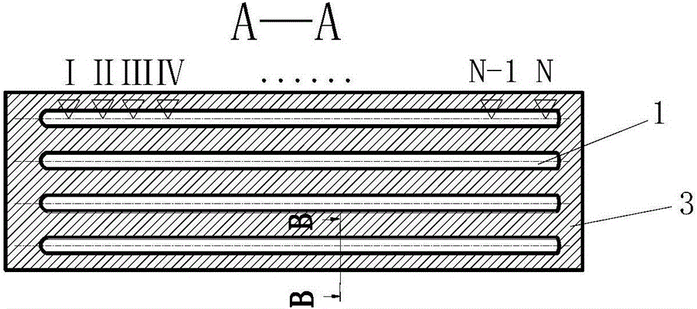 Detection method for melting effect between cast copper cooling wall body for blast furnace and cast-in cooling water pipe for blast furnace