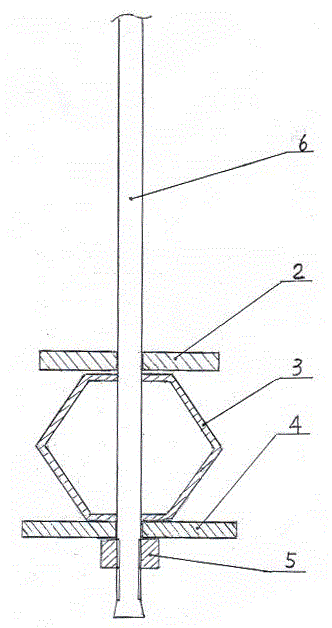 Mine hexagonal tubular resistive energy-absorption anti-impact device