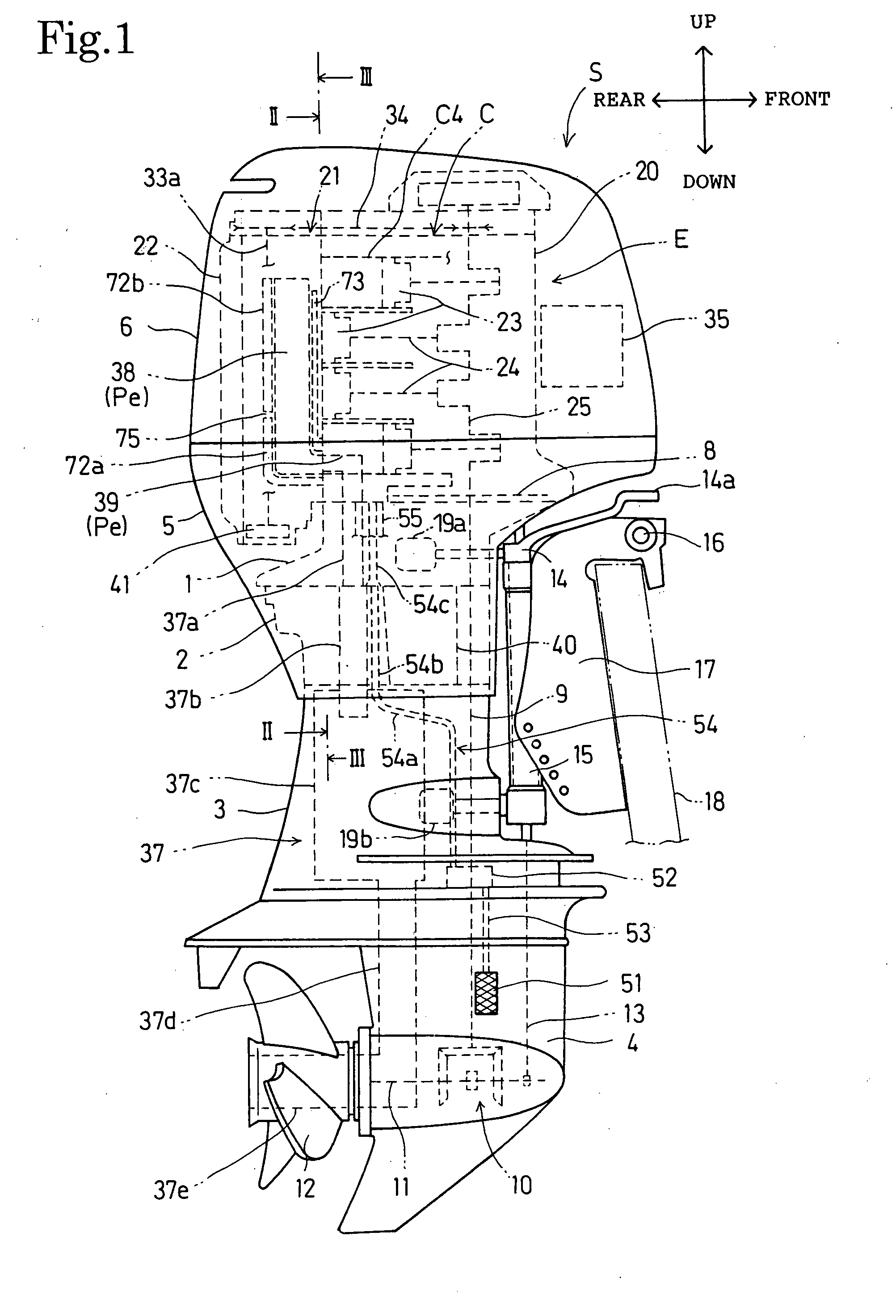 Water-cooled internal combustion engine