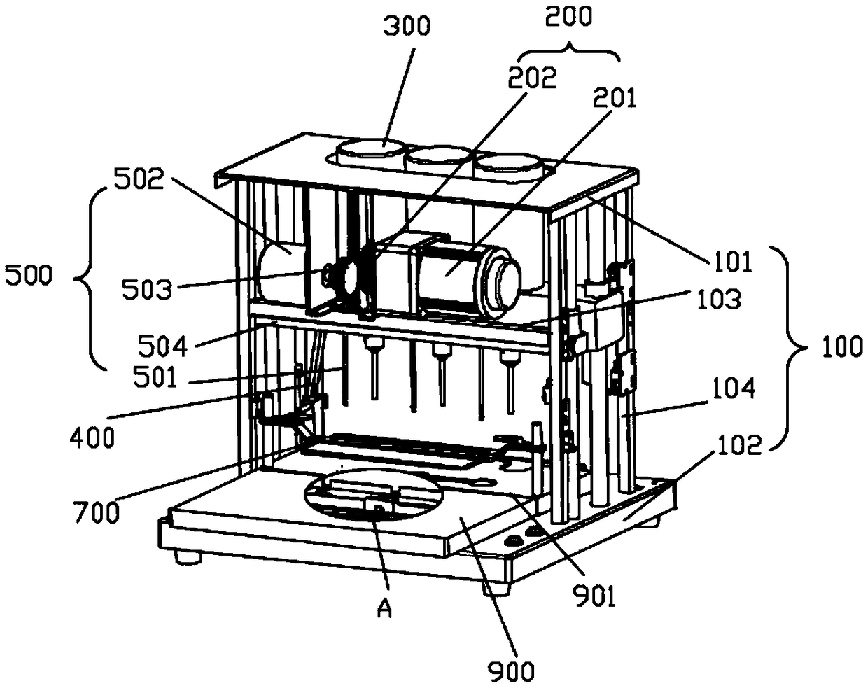 Porous strip thread binding machine and porous strip thread binding method