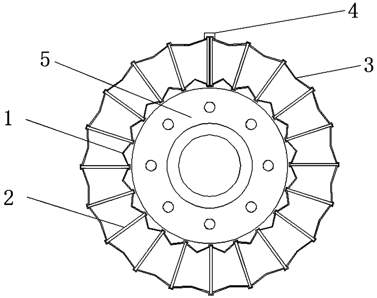 A gas leak detection device for a pipe flange