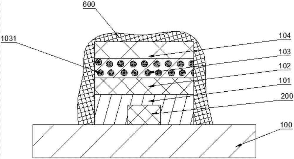 Quantum dot layer reflection type LED packaging device and light fixture