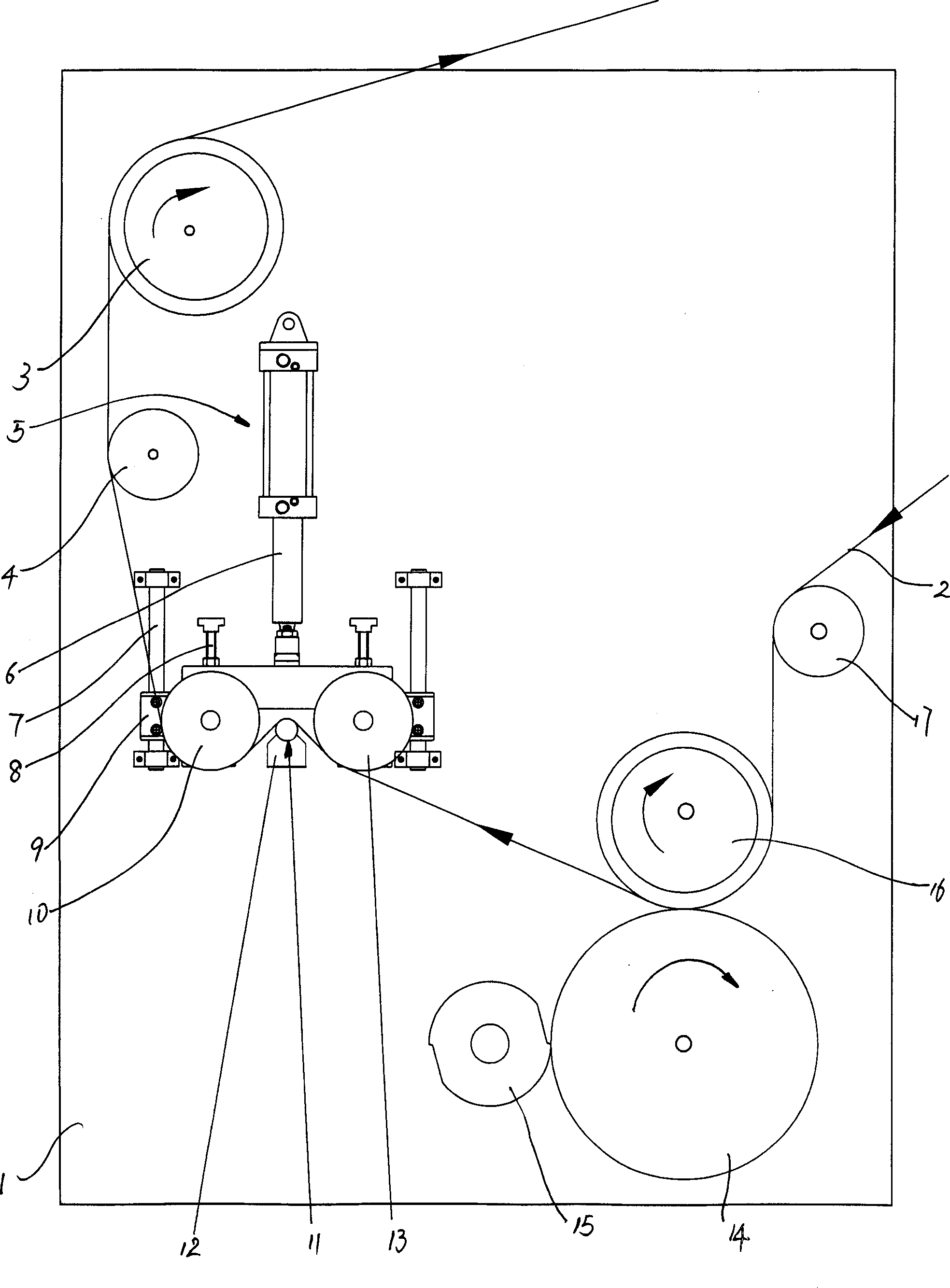 Glue smearing device for coating machine