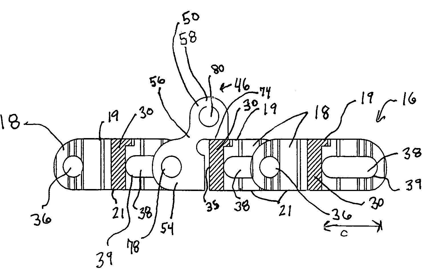 Low cost flight attachment for modular belts