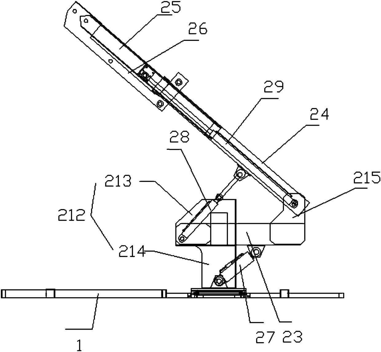 Body base of an automatic fruit picker