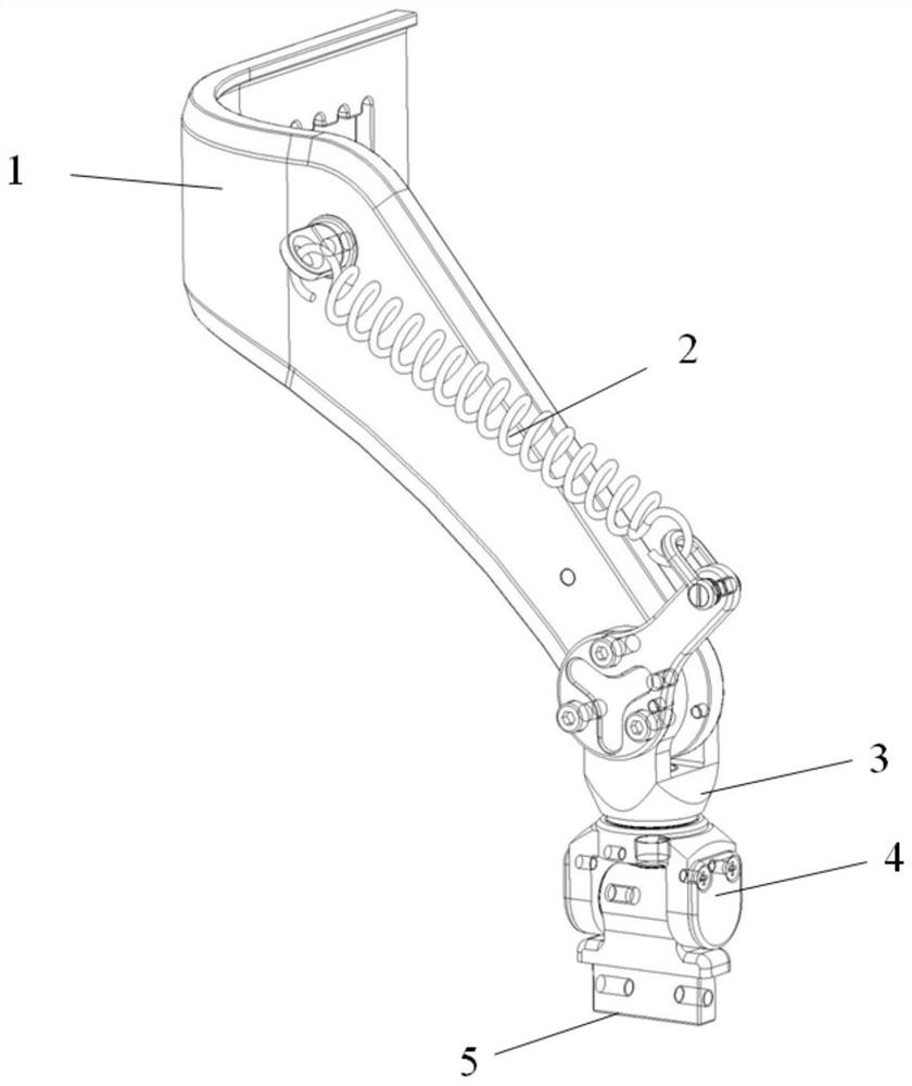 Three-degree-of-freedom passive energy storage and power assisting exoskeleton hip joint