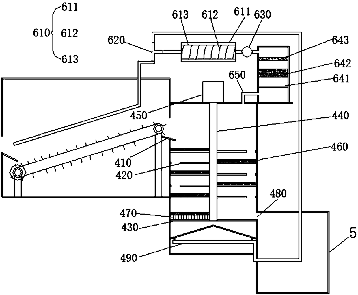 Traditional Chinese medicine residue dehydration and recycling device