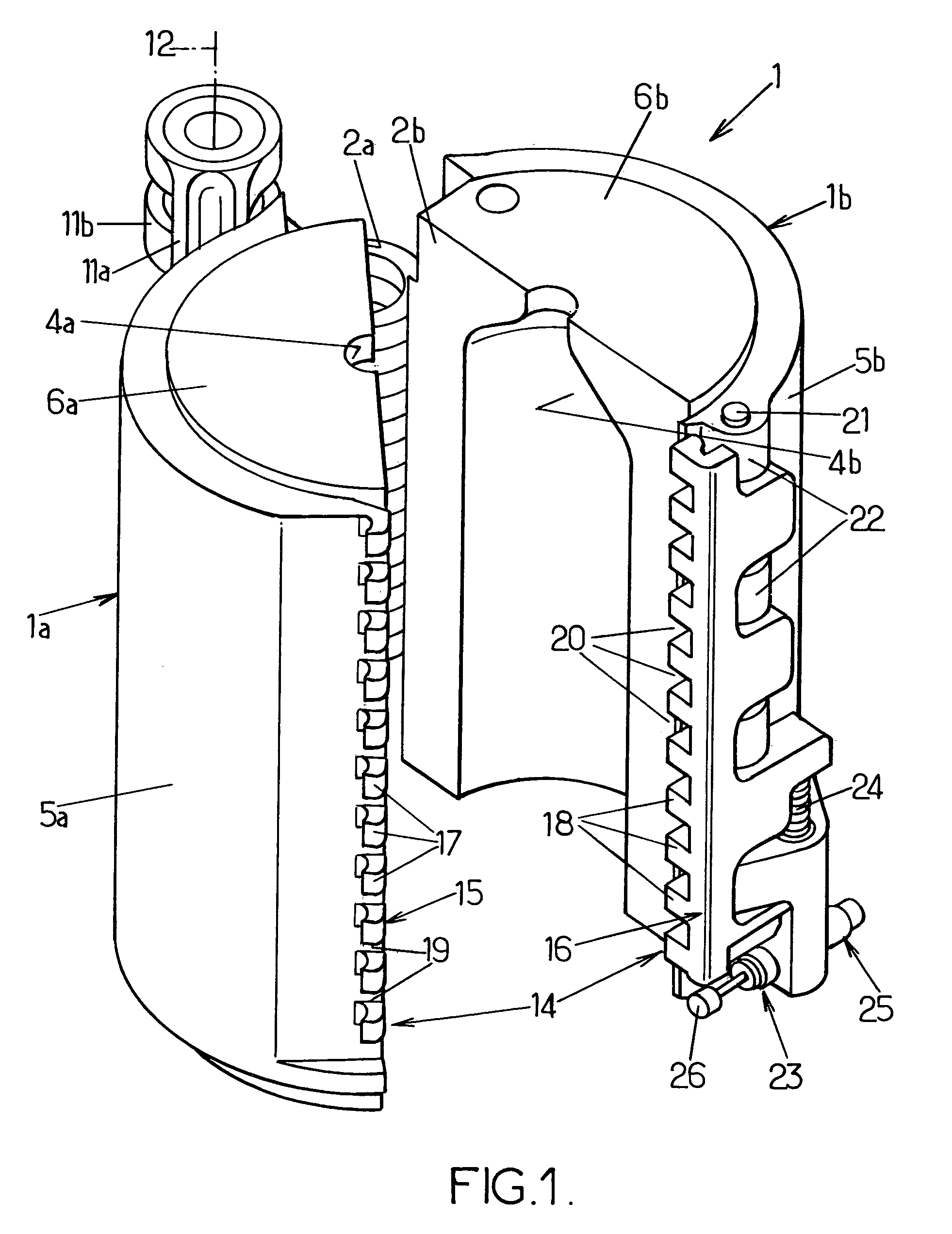 Molding device for the production of containers in thermoplastic material