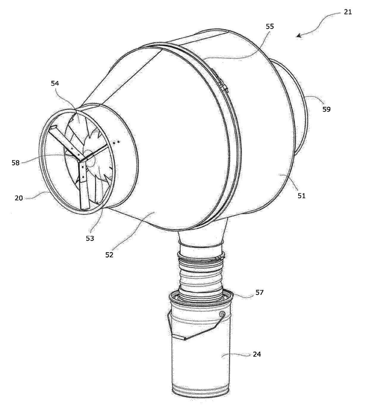 Fire protection system for air cleaning system