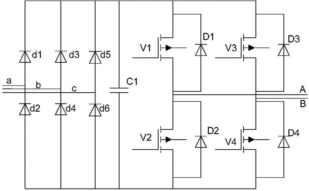 Unit cascaded type frequency converter based on DSP (digital signal processor) and FPGA (field programmable gate array)