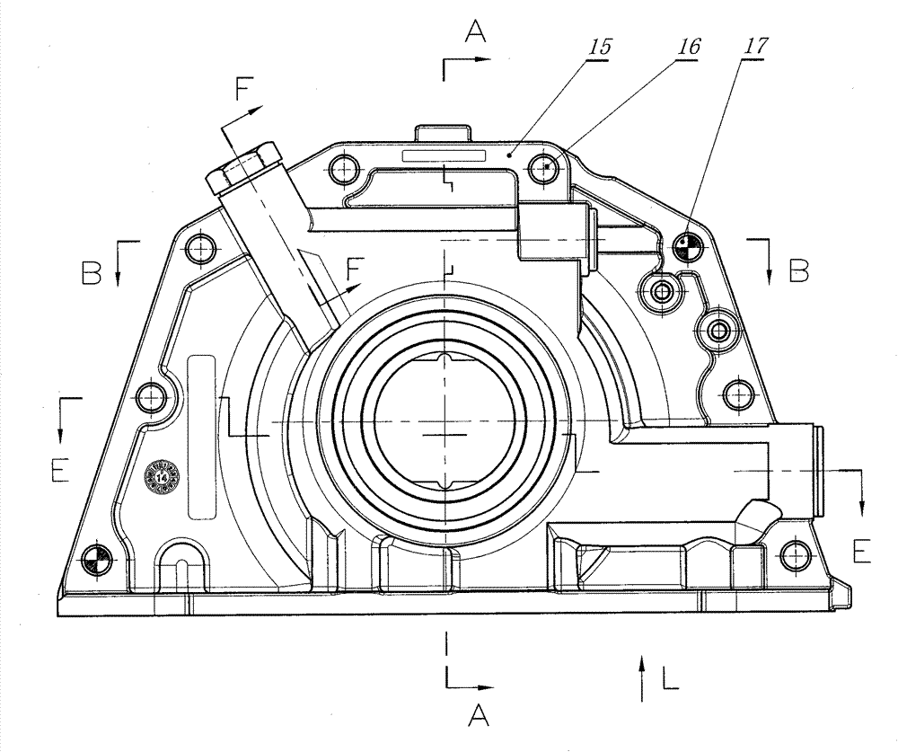 Circular inside-release oil pump