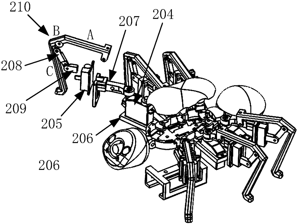 Bionic six-foot robotic exploration ant