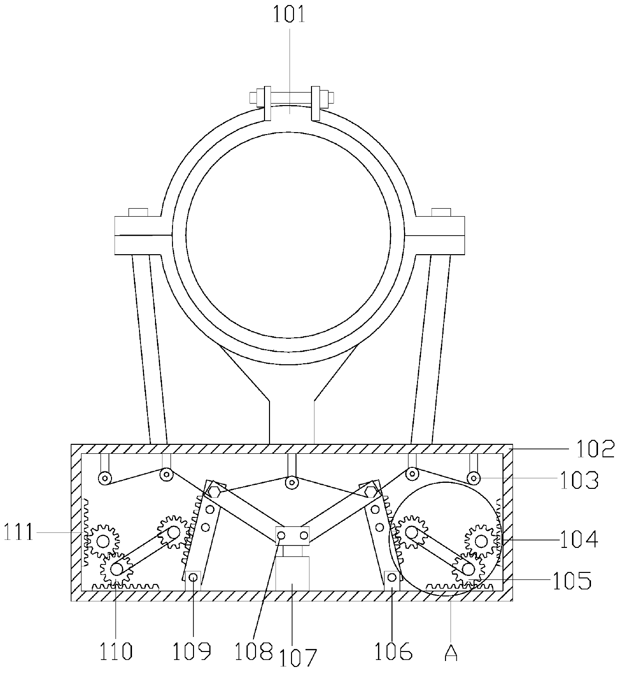 A petrochemical pipeline support device