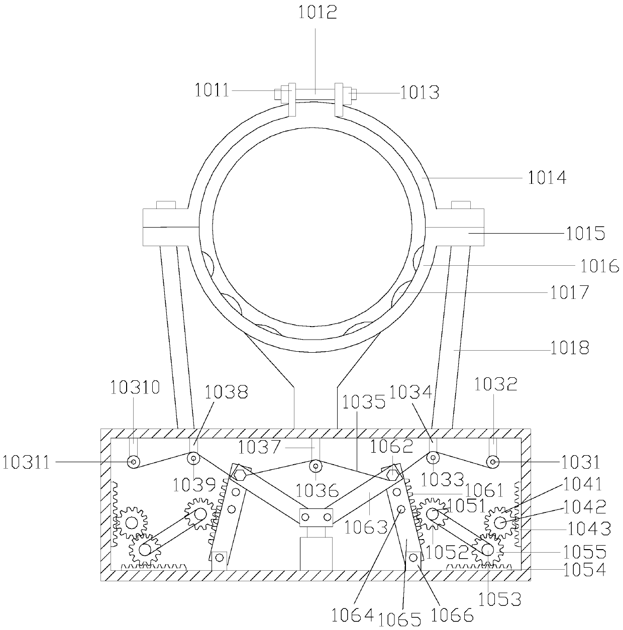 A petrochemical pipeline support device