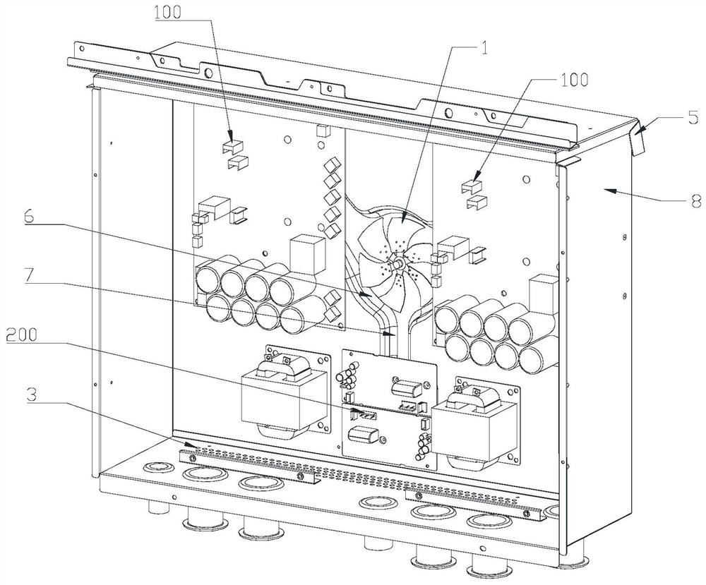 Heat dissipation structure, electric appliance box and outdoor unit