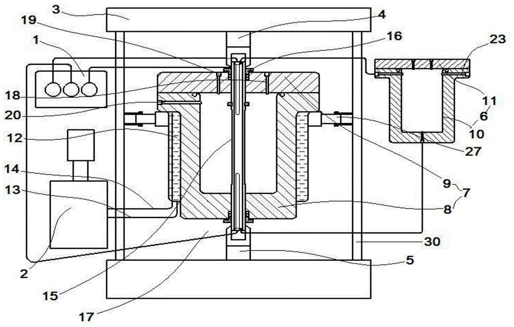 High temperature and high pressure corrosion hydrogen permeation kinetic test device and test method thereof