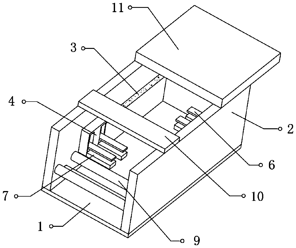 Base band sheet-pulling device for processing conducting copper foil adhesive tape