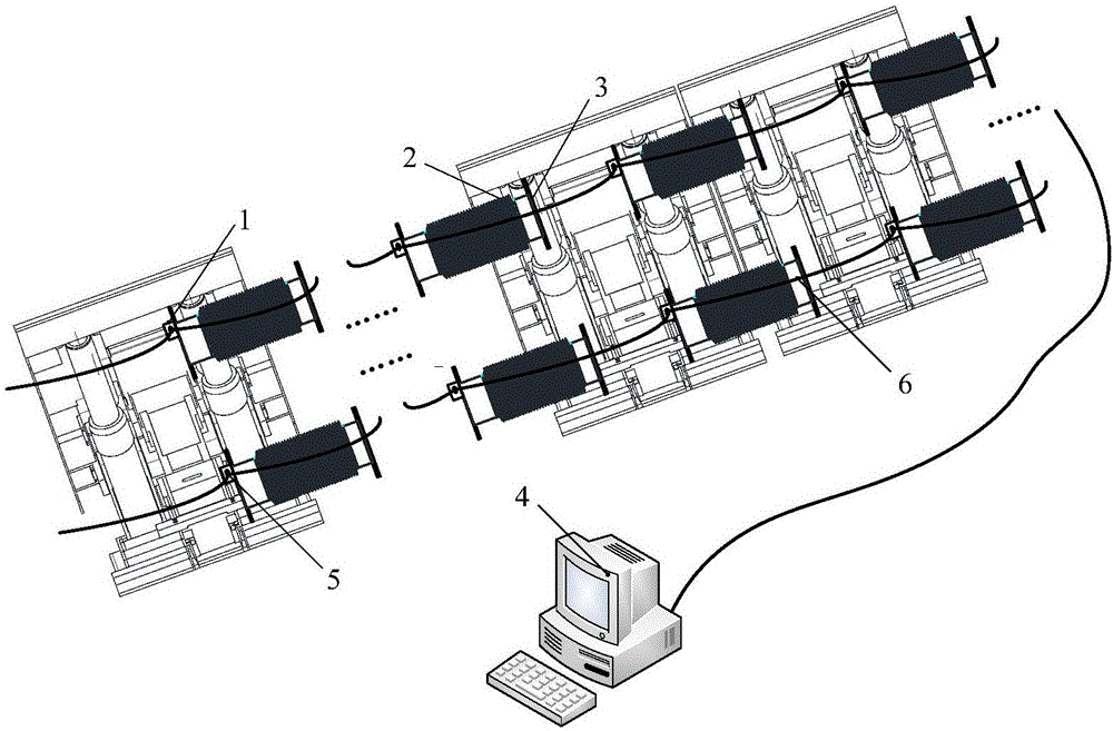 Hydraulic support pose and linearity detection system and work method thereof