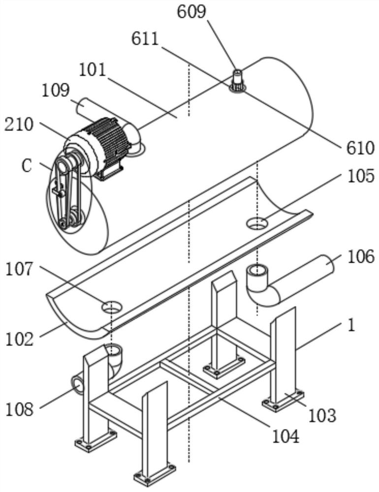 Pneumatic material pushing device with side leakage prevention effect for solid-liquid separation and material collection