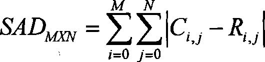 Movement target detection method based on block-dividing image