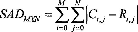 Movement target detection method based on block-dividing image