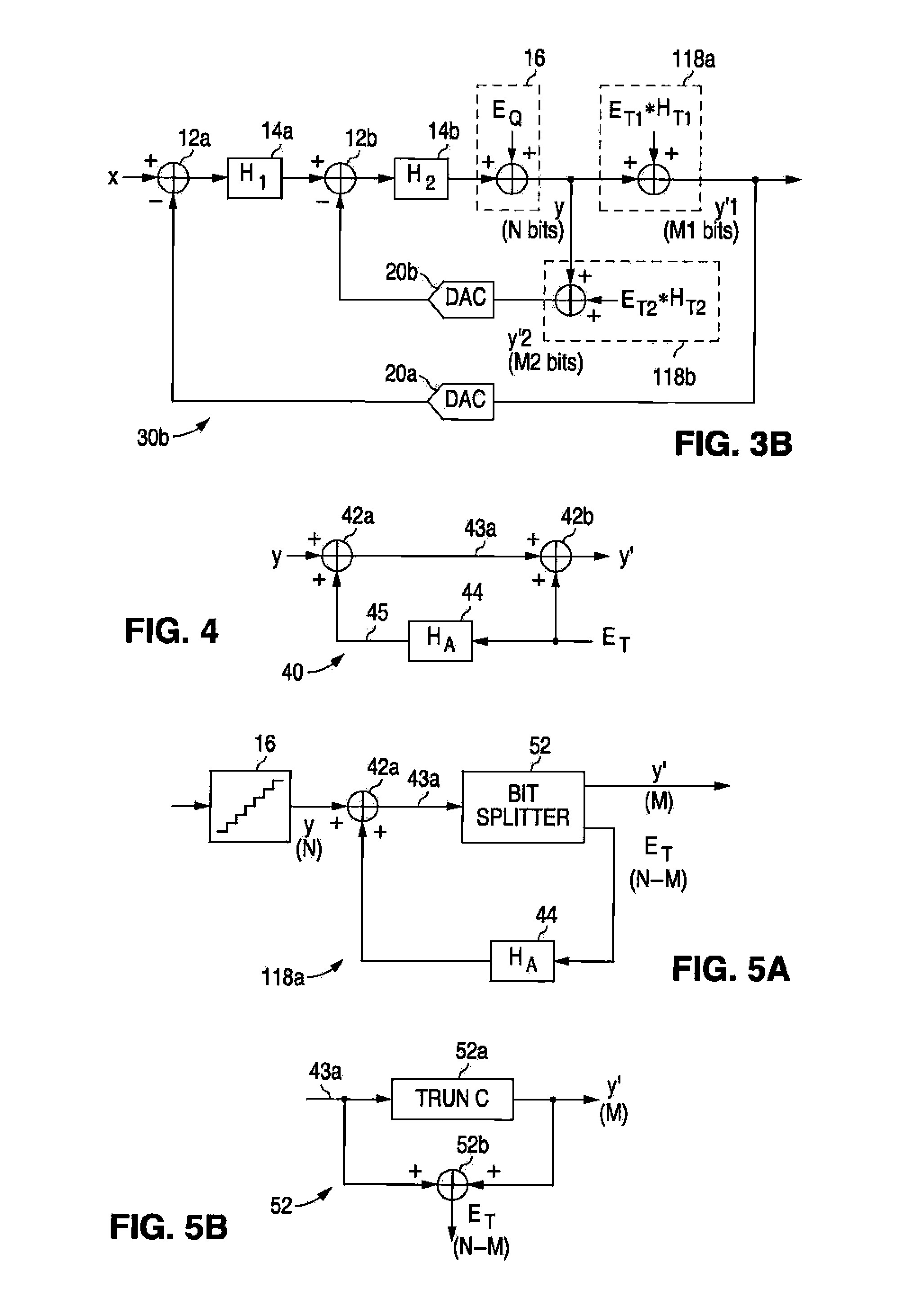 Sigma-delta modulator with DAC resolution less than ADC resolution and increased tolerance of non-ideal integrators