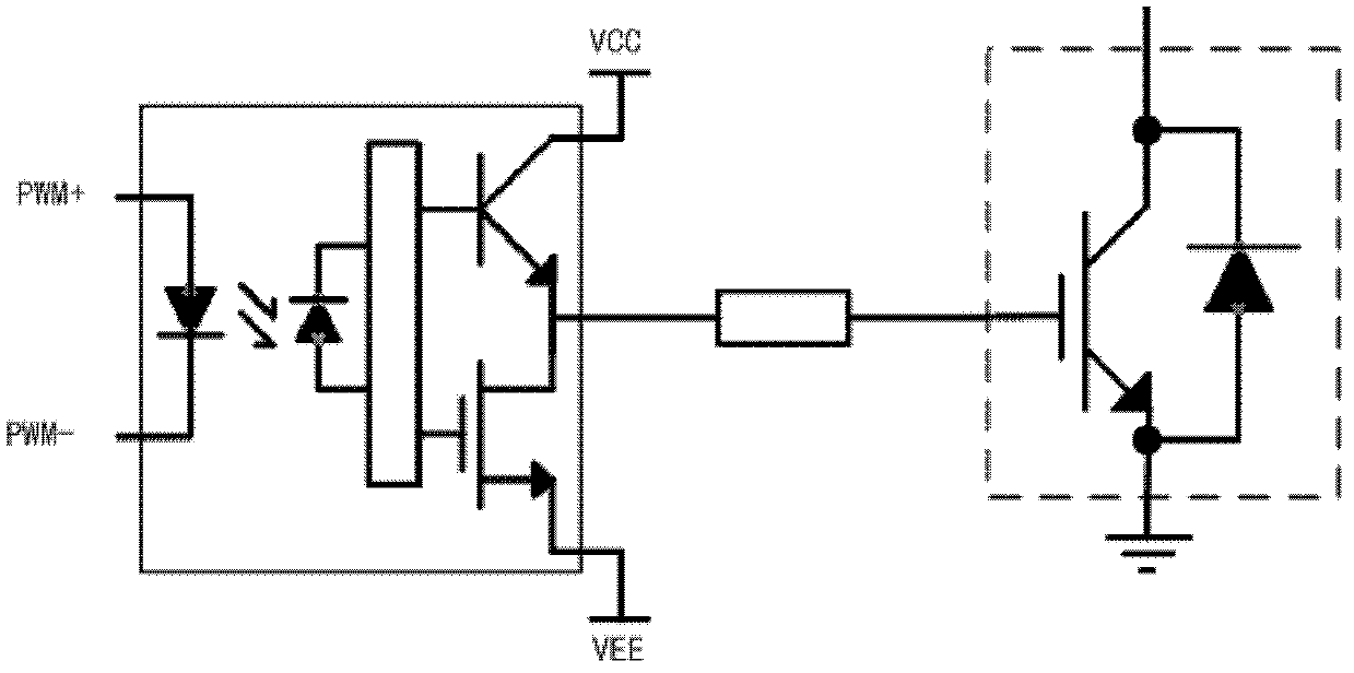 Short-circuit protection circuit of insulated gate bipolar translator (IGBT) of high-power frequency conversion device