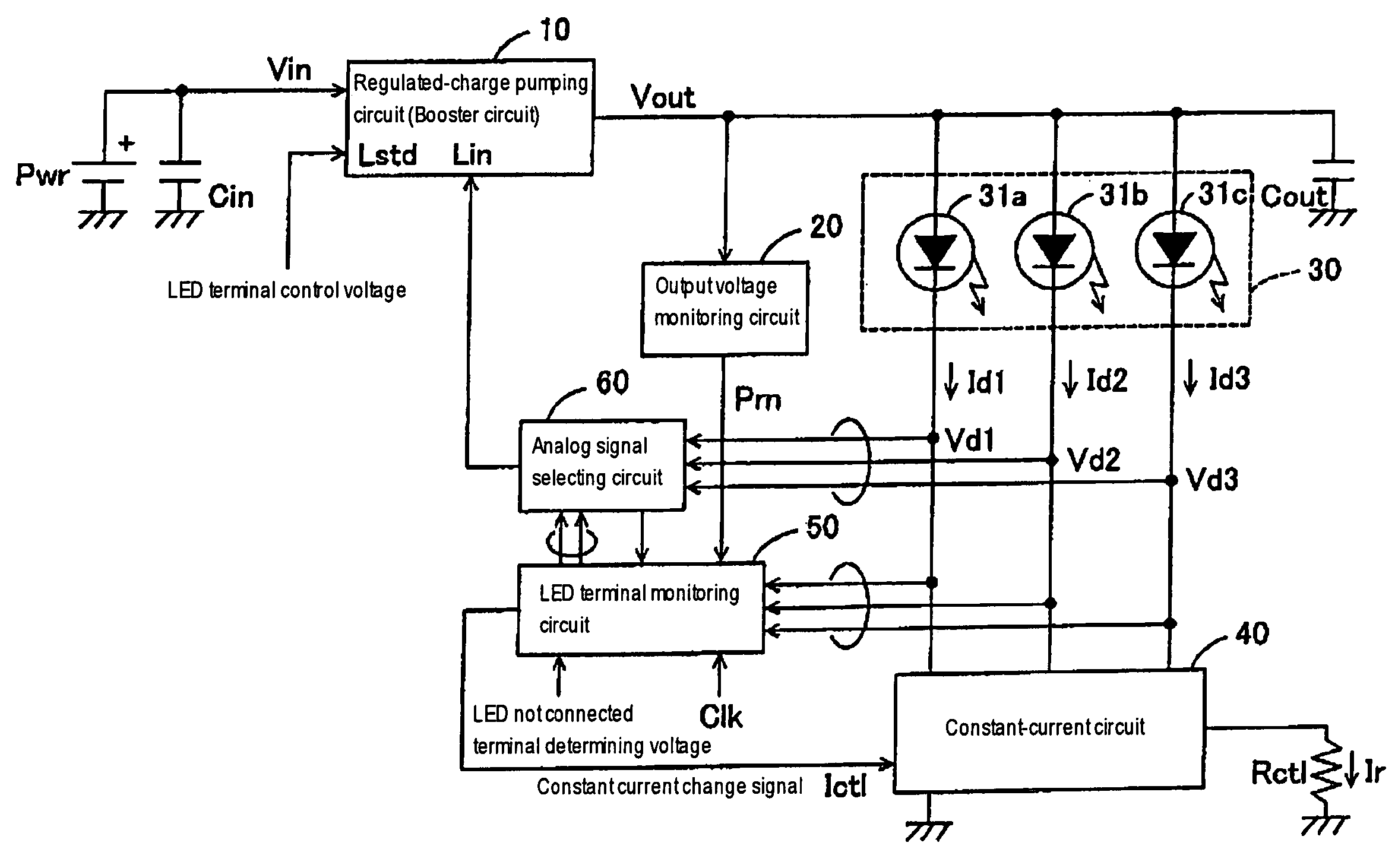 LED-switching controller and LED-switching control method