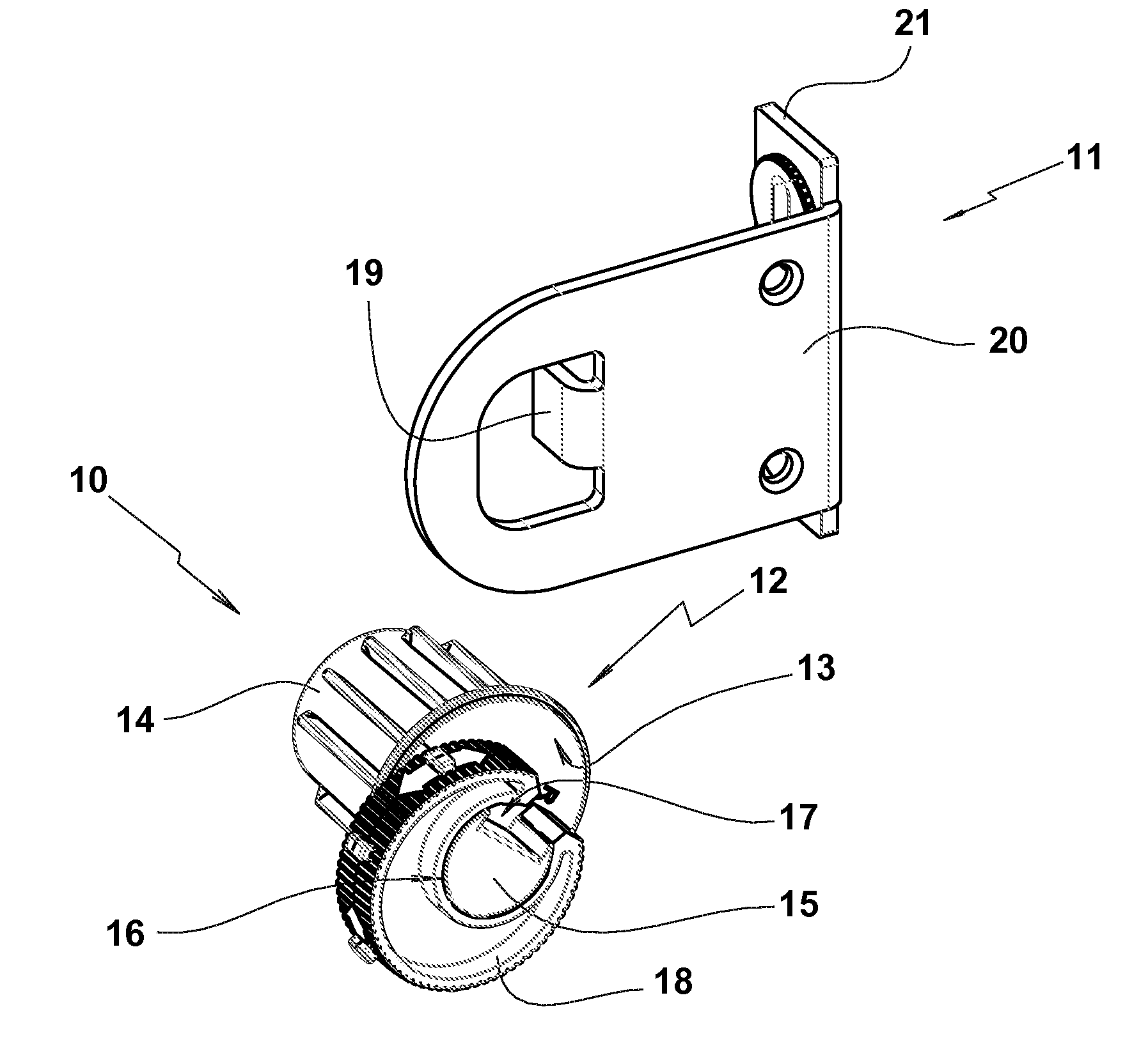 Device for fastening a window blind