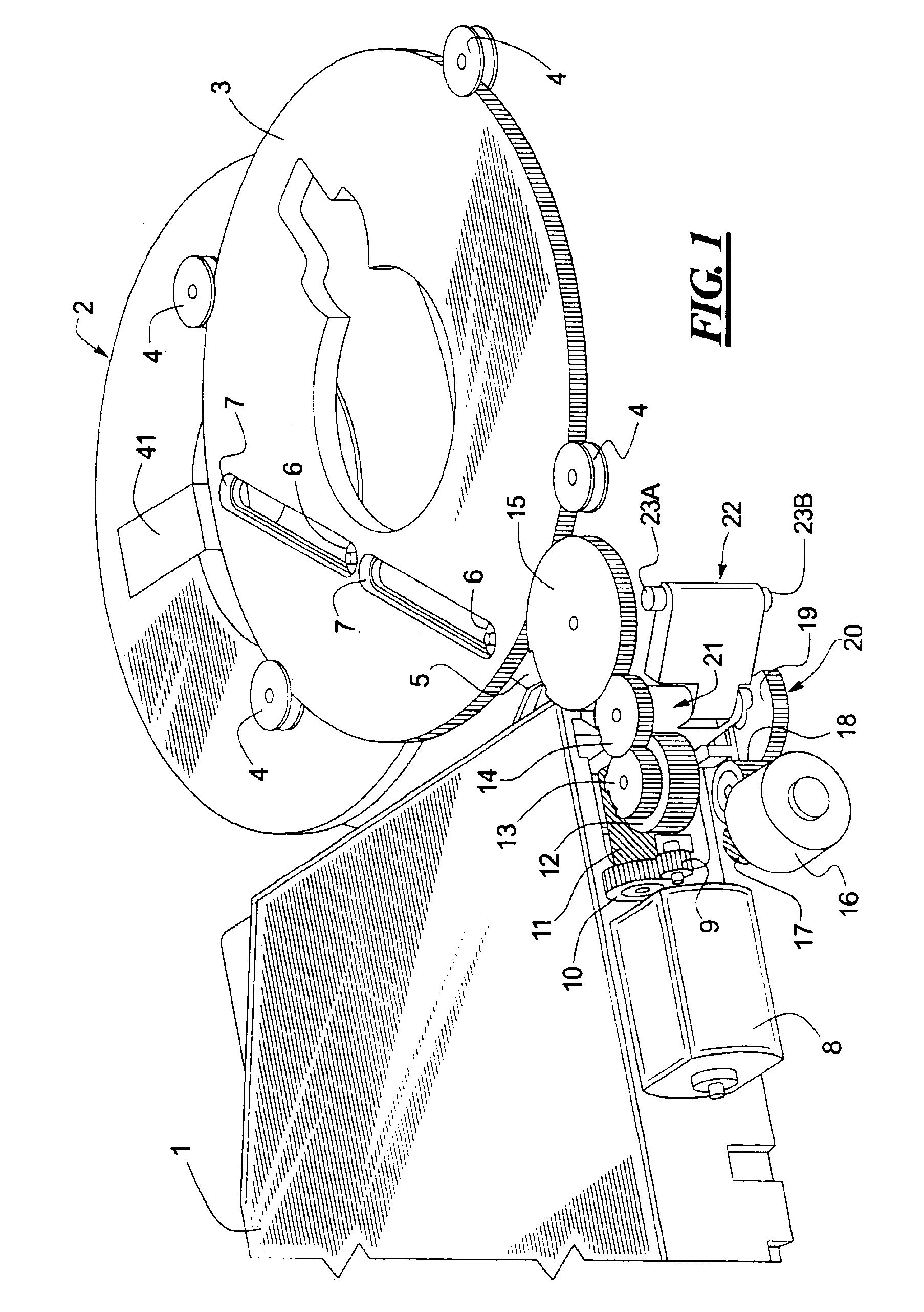 System for extracting magnetic recording tape from a tape cartridge for engagement with a take-up reel