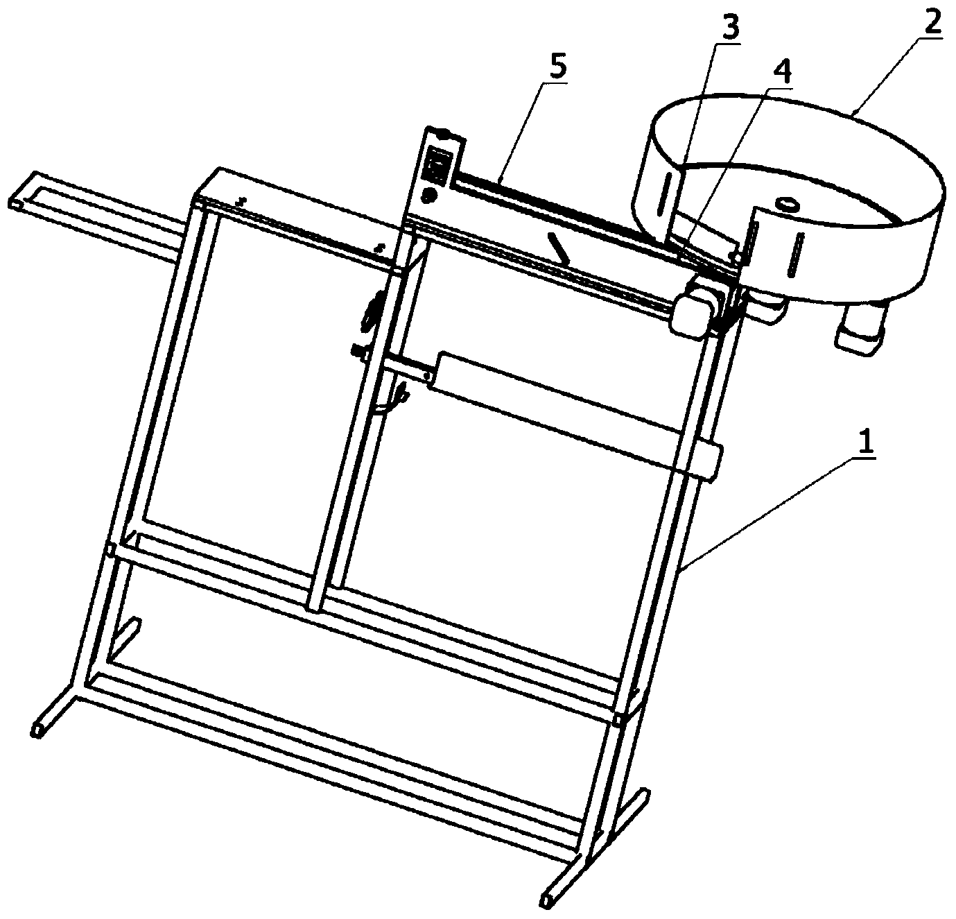 Automatic arranging device for hoses