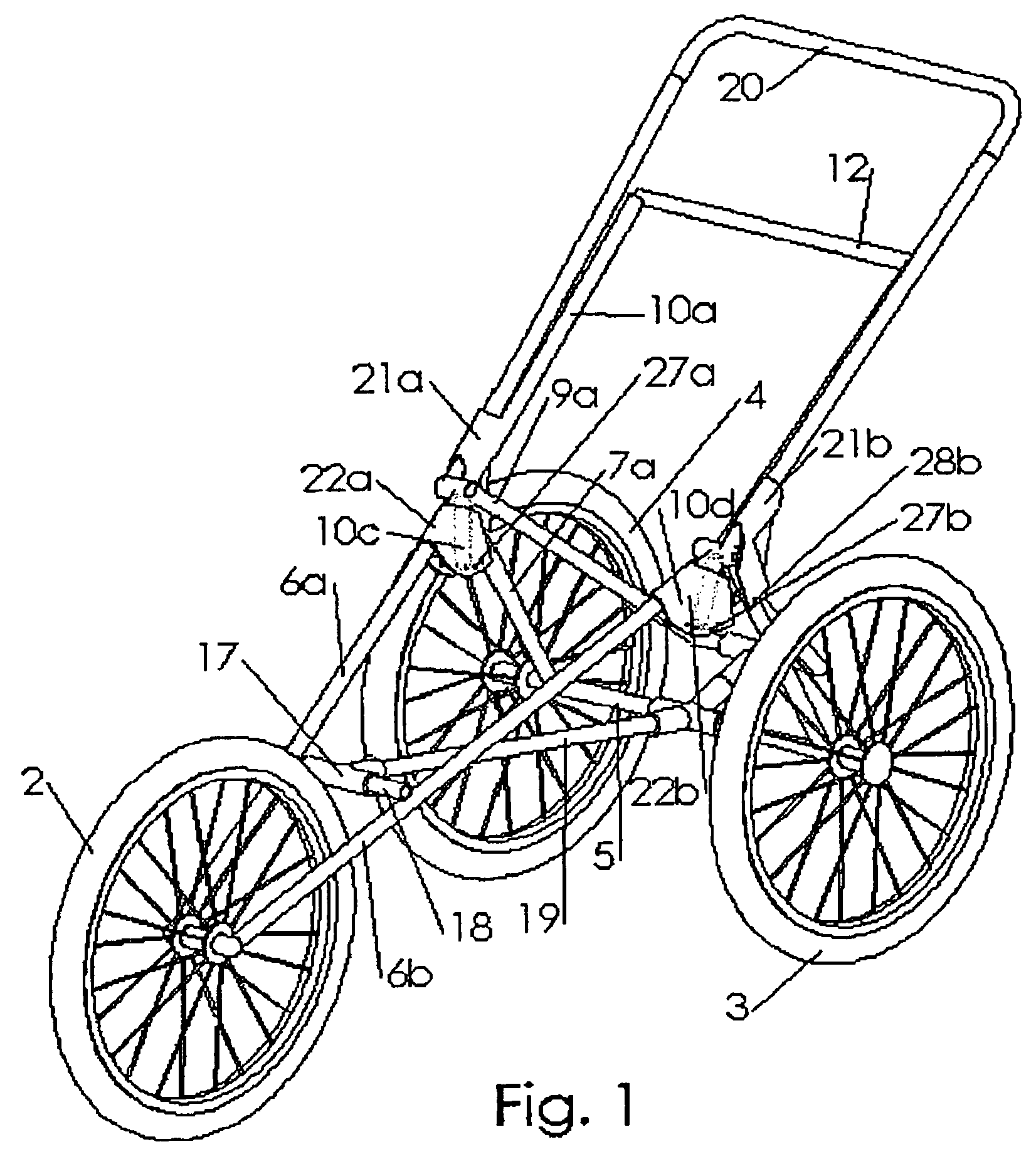 Reversible running stroller