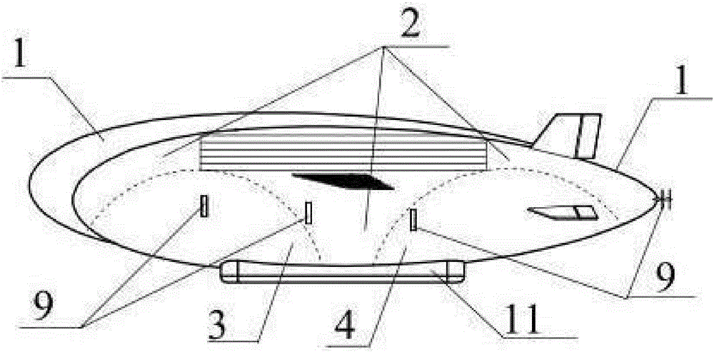 Steady taking-off and landing method for stratospheric airship provided with taking-off assisting balloon, wide airship body and variable wings