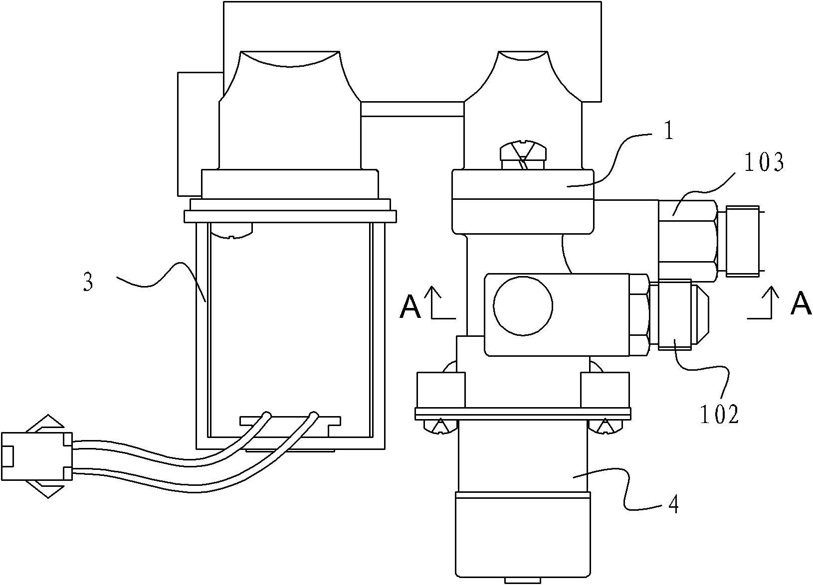 Steplessly adjustable electric control gas valve