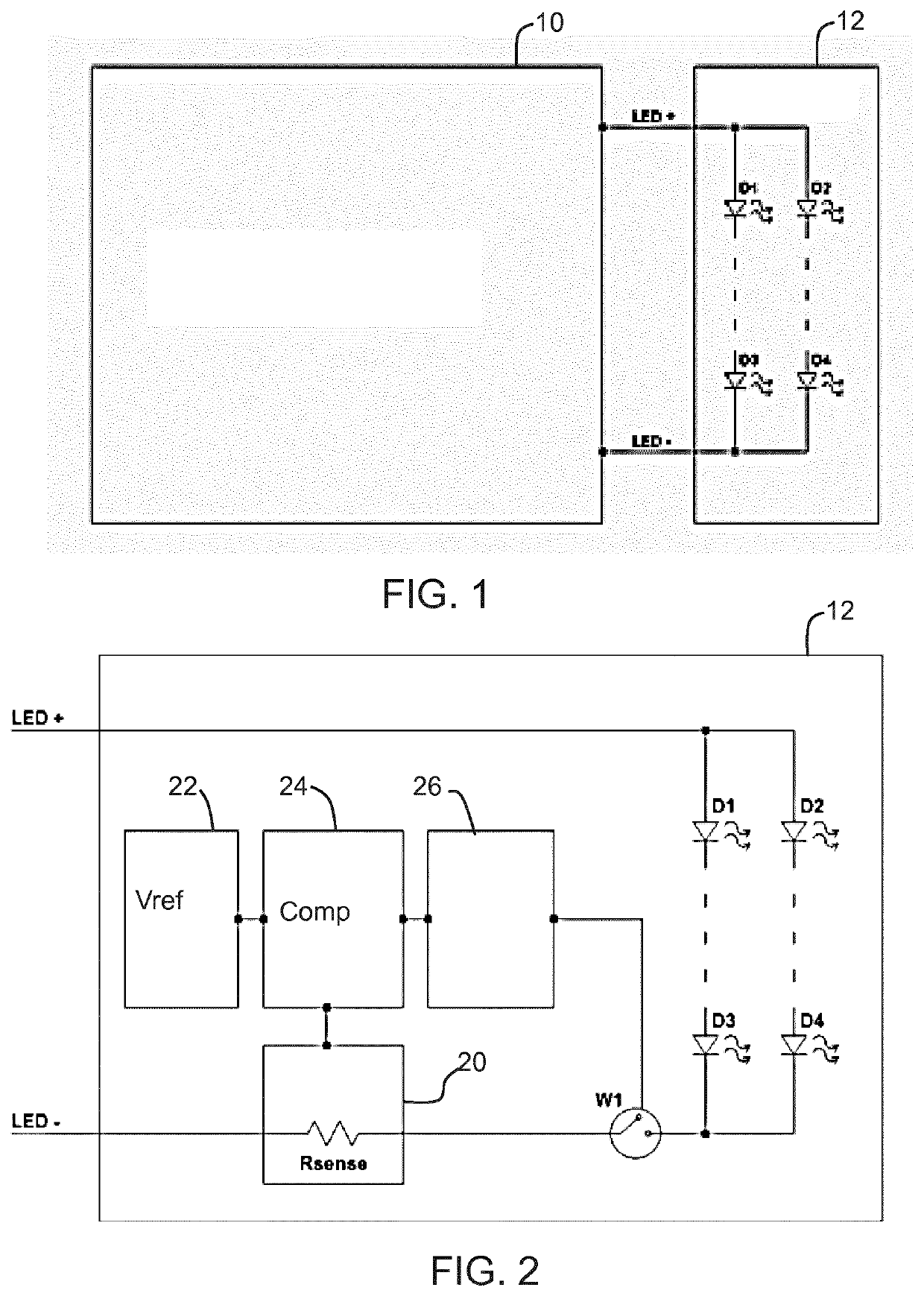 LED arrangement with over-current protection