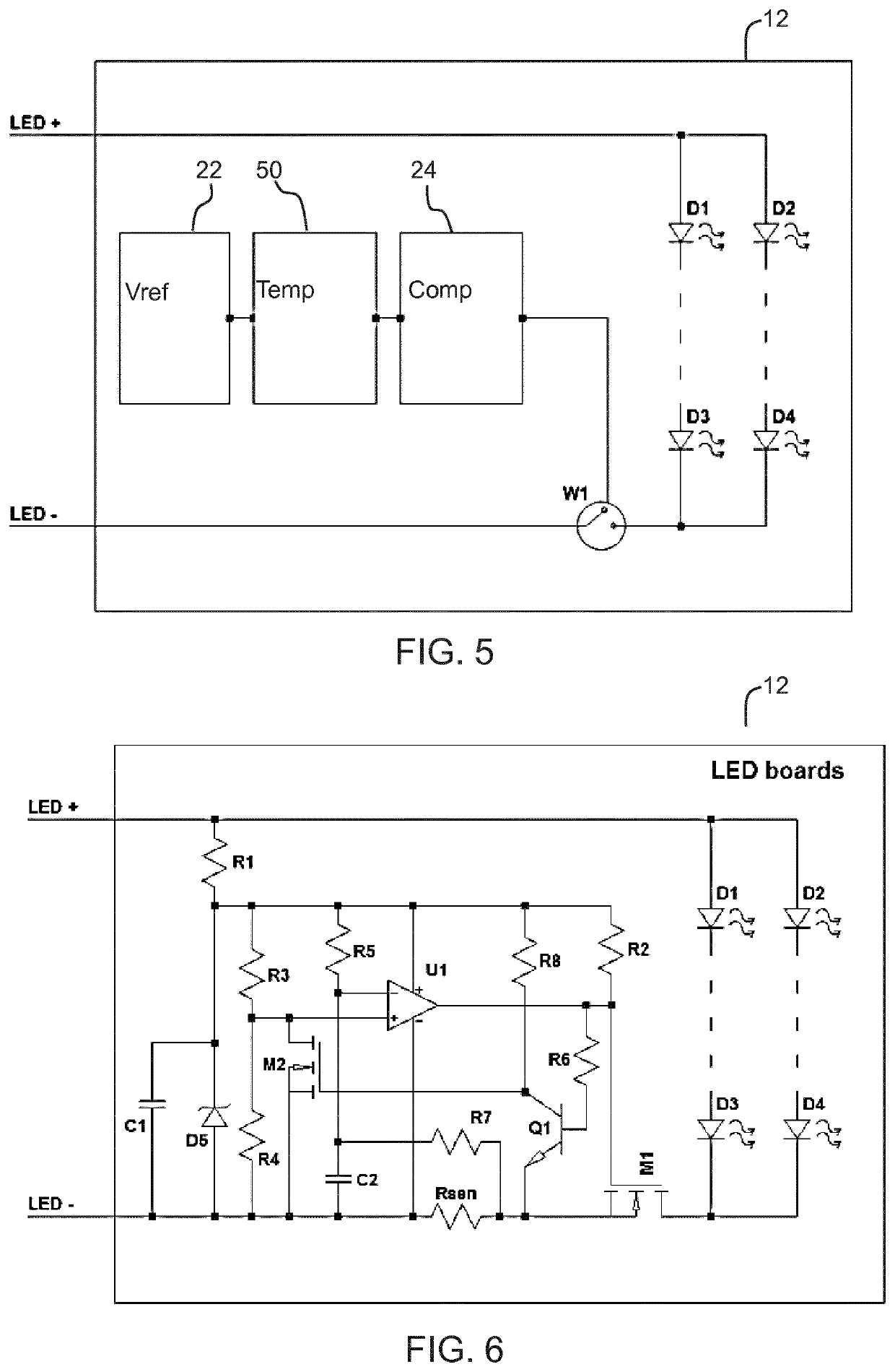 LED arrangement with over-current protection