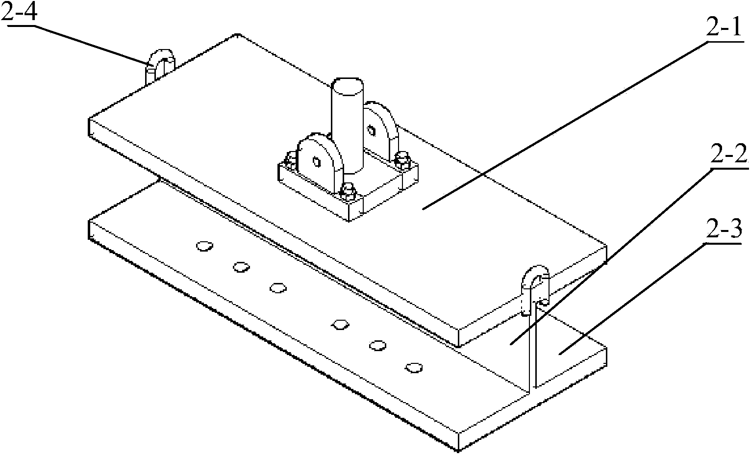 Outer-of-face deformation fatigue test loading device for web gap at position of steel bridge horizontal gusset plates