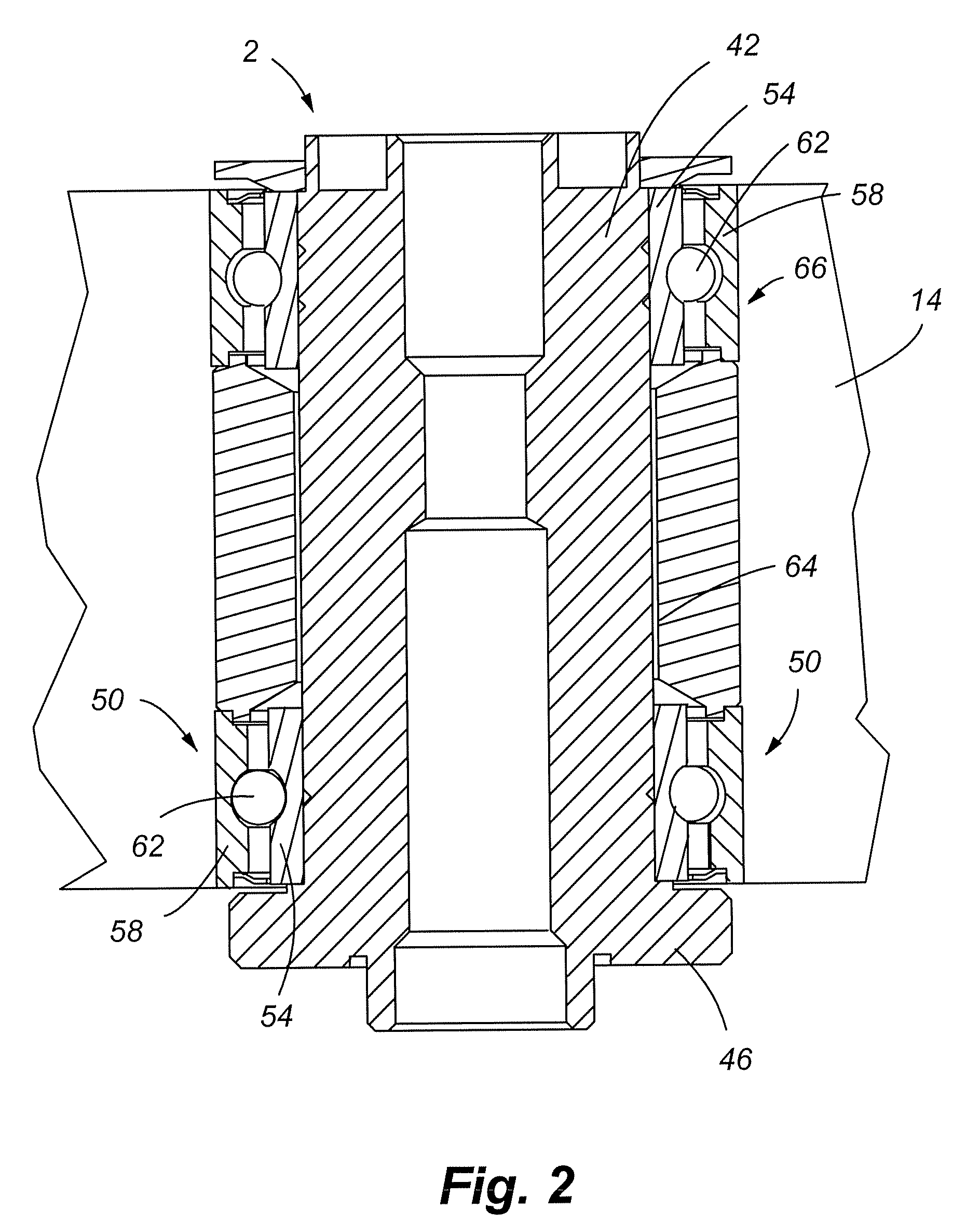 Asymmetric actuator bearing