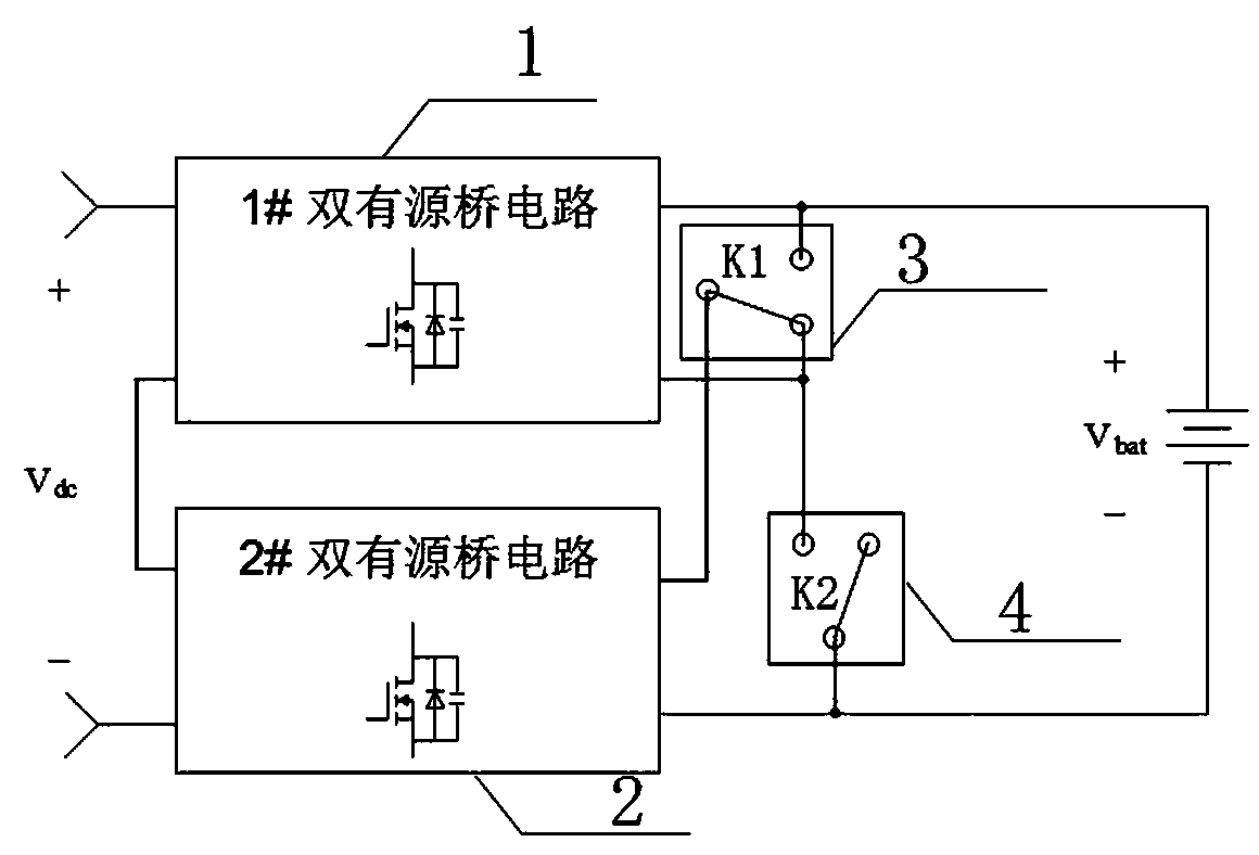 Bidirectional DC-DC circuit topology structure and control method in bidirectional charger