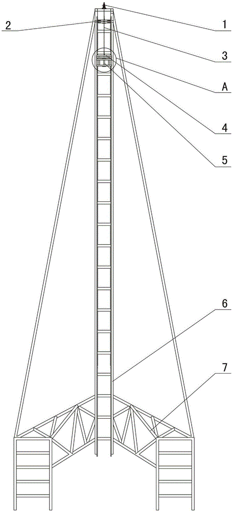 Fall-back stop mechanism for super-large dropping device