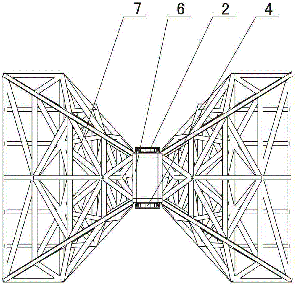 Fall-back stop mechanism for super-large dropping device