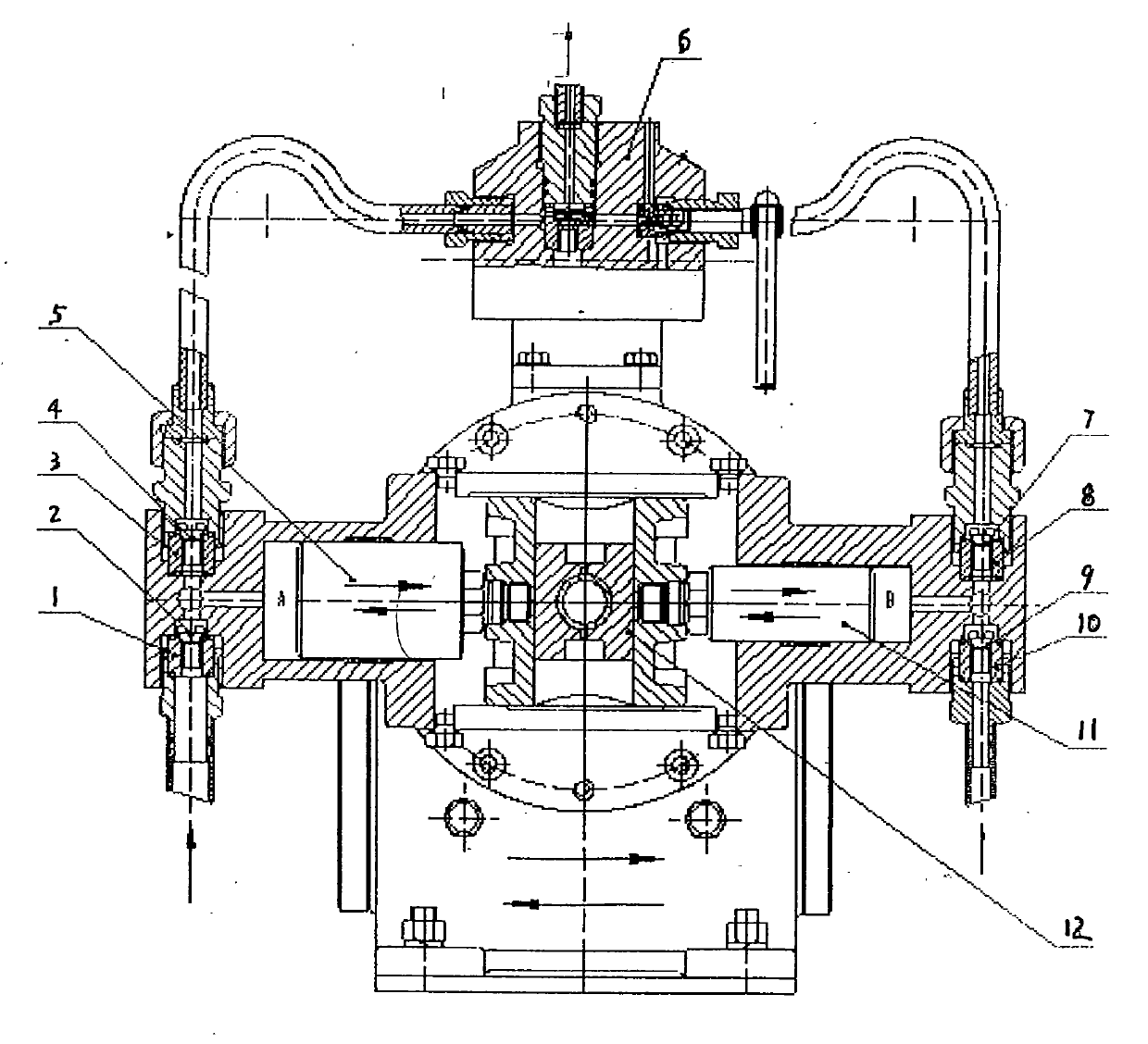 Combined type high and low pressure cylinder hydraulic end