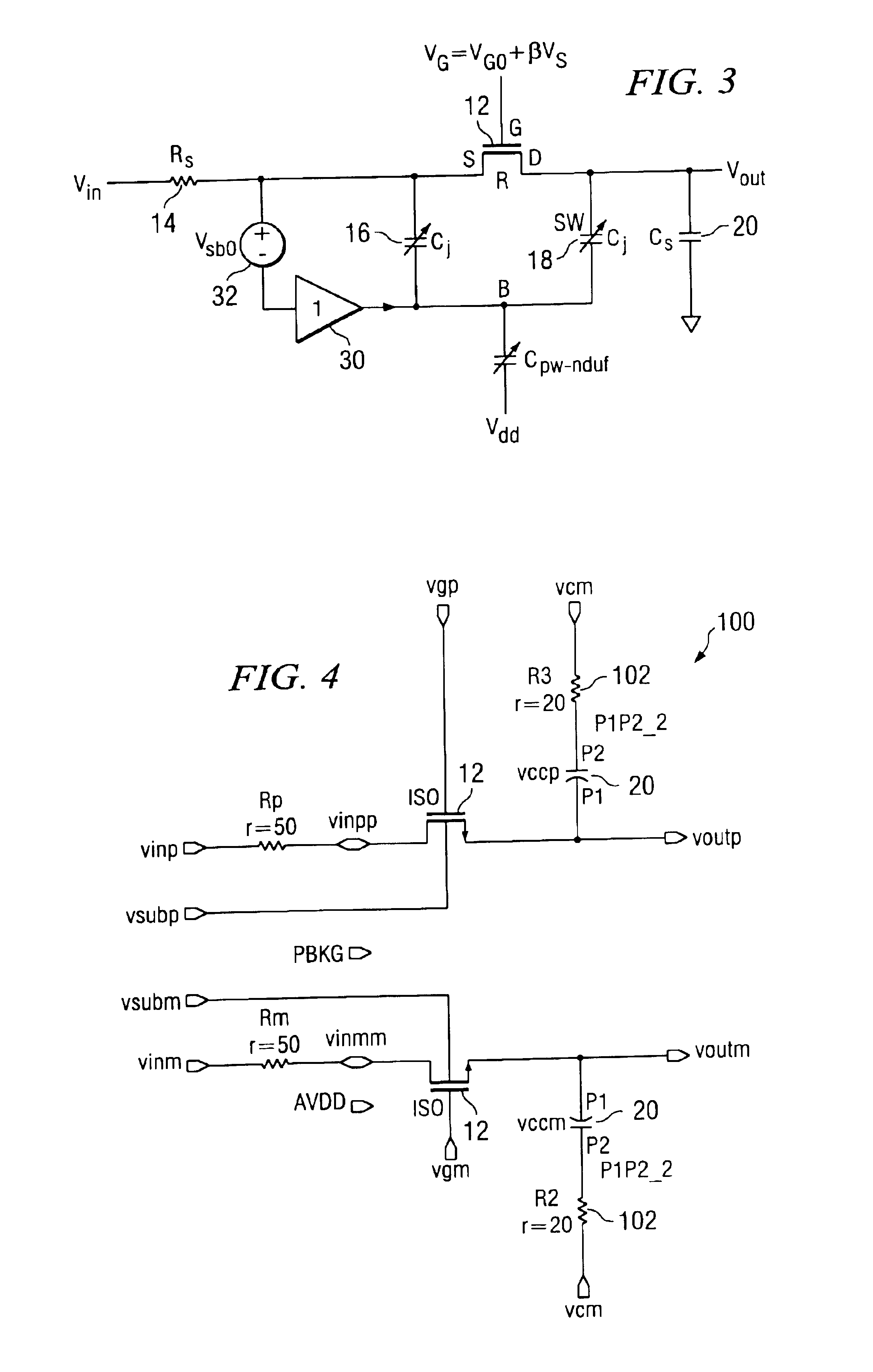 Method and structure for improving the linearity of MOS switches