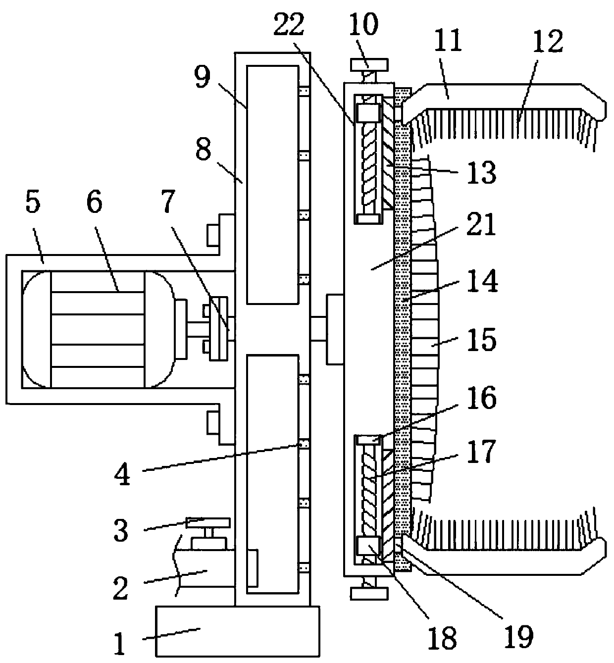 Cleaning device for wheels of new energy vehicles