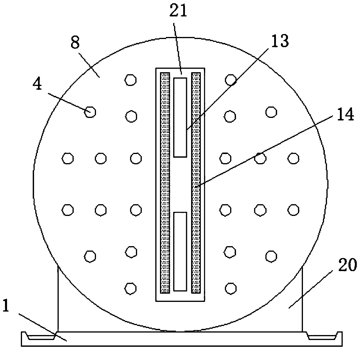 Cleaning device for wheels of new energy vehicles