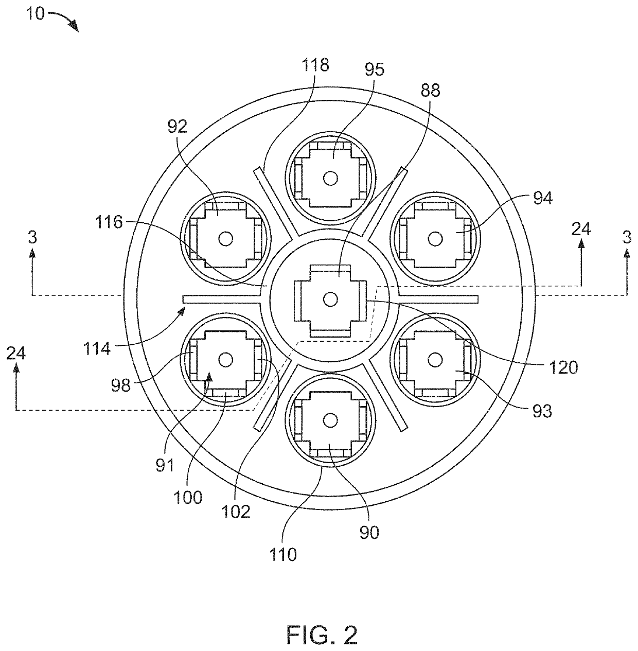 Capacitor with multiple elements for multiple replacement applications