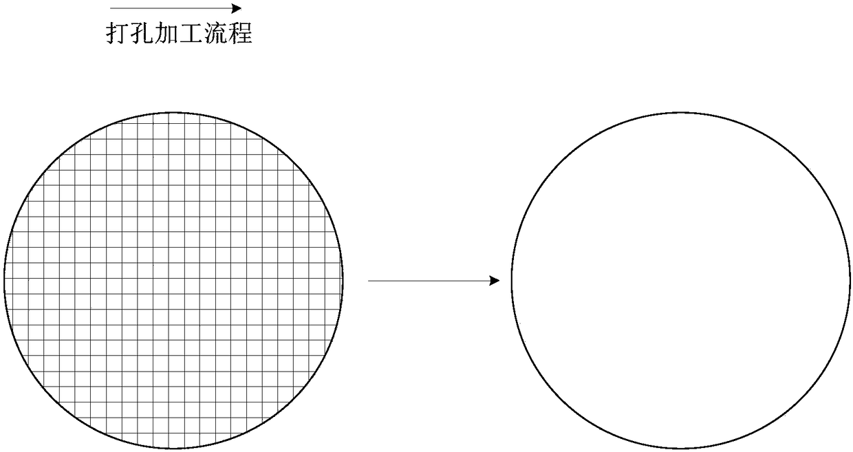 Laser punching method and device for metal